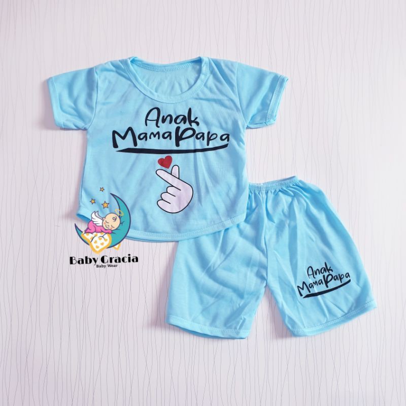 Setelan Anak Dan Bayi / Setelan Baju Motif Anak Mama Papa