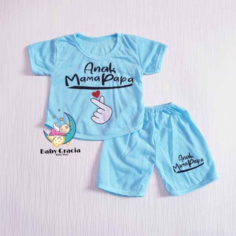 Setelan Anak Dan Bayi / Setelan Baju Motif Anak Mama Papa