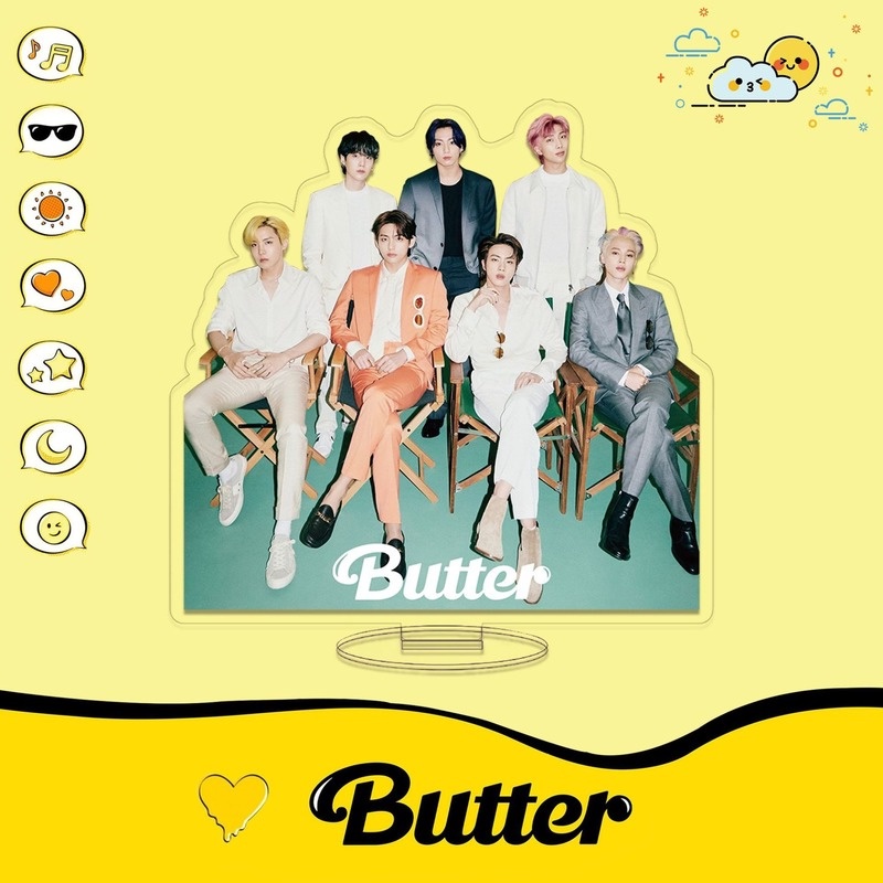 2021 KPOP BTS Standee Butter Festa Mini Bahan Akrilik Untuk Dekorasi Meja