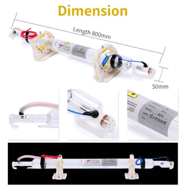 Tabung laser co2 laser tube co2 tabung laser 50w laser tube tabung laser co2