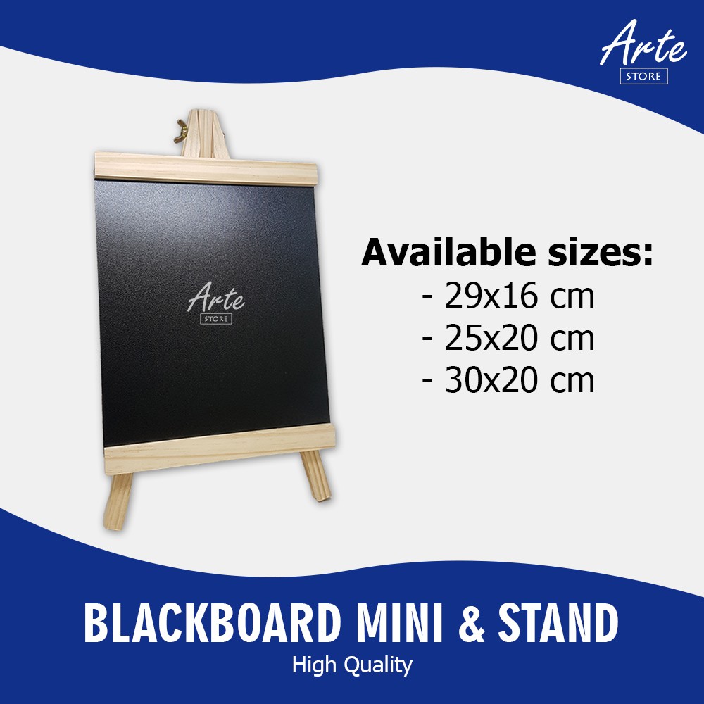 Papan Tulis Hitam Blackboard Mini dengan Stand