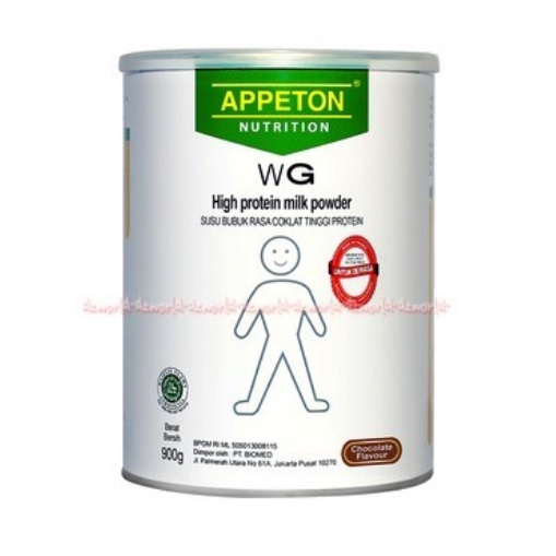 Appeton Nutrion WG 900gr Rasa Coklat Susu Menambah Berat Badan Apeton Aperton