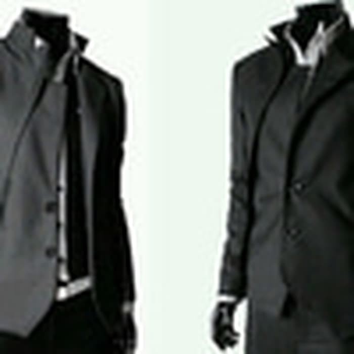jas  blazer gakuran abu dan hitam ready stock   Hitam