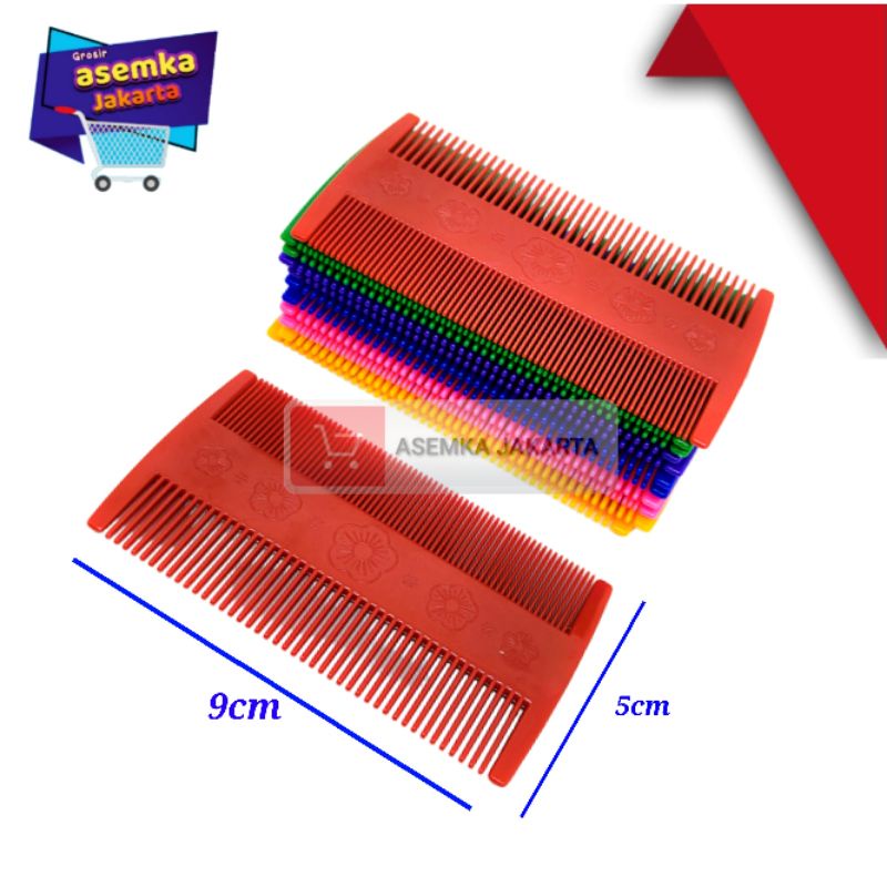 Sisir Serit Saku Enam warna Produk Lestari grosir 12pcs