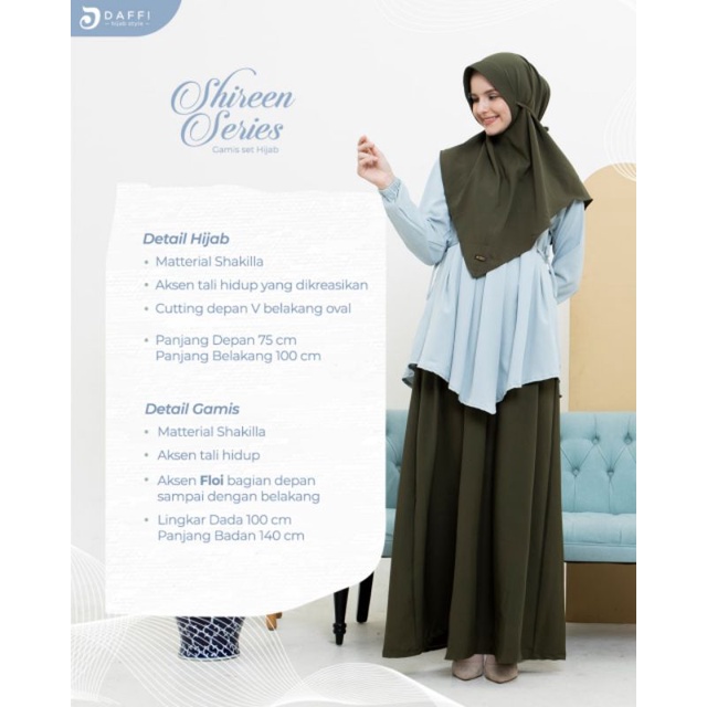 Gamis Shireen daffi gamis ibu dan anak ORI BERLABEL Daffi ready stok