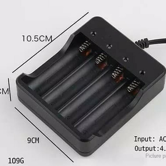 Charger Desktop Batere Vape 4 Slot 18650 - Casan Desktop 4 slot Battery Senter Police Vaping Vapor V