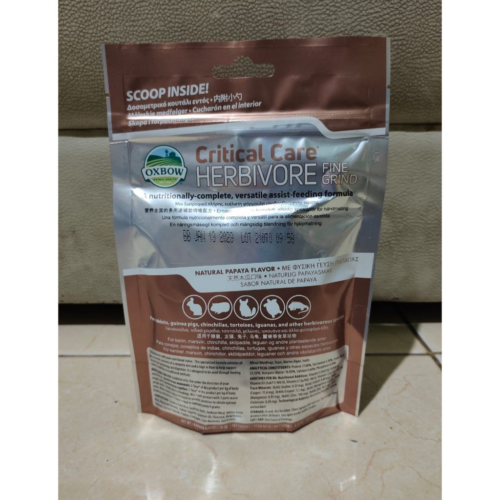 Oxbow Critical Care Fine Grind 10gram untuk Force Feed Kura Kura