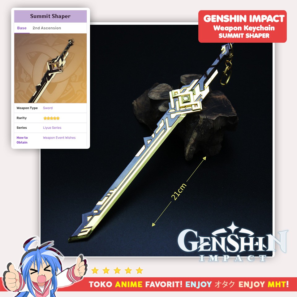 Gantungan Kunci Senjata Genshin Impact Summit Shaper Pedang Sword