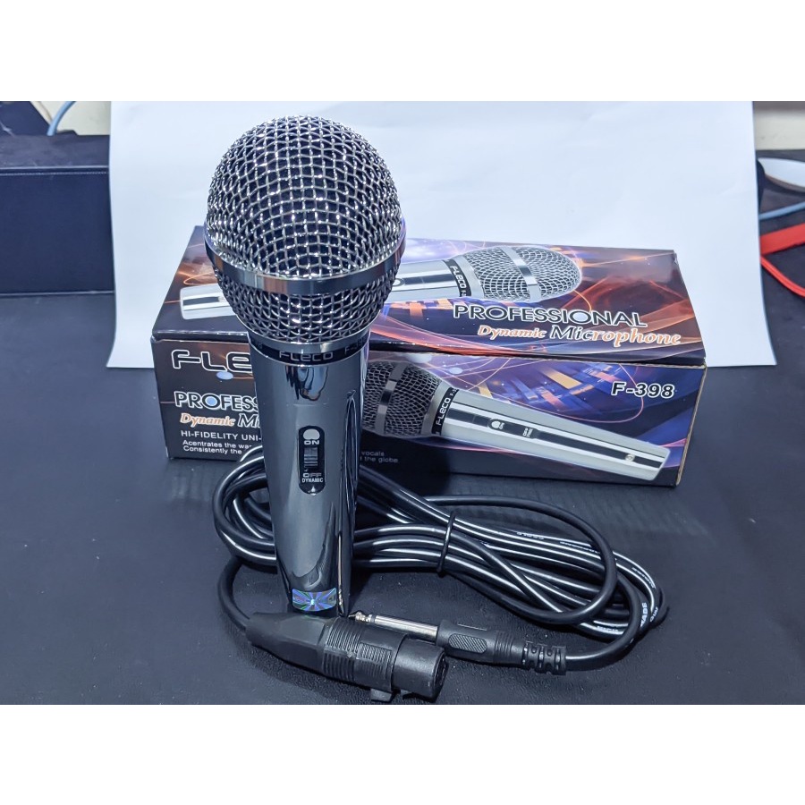 COD Mic  Kabel Fleco F-398 - Mic Professional Dynamic  Microphone Fleco F-398