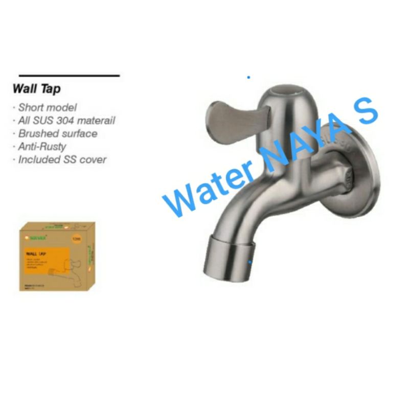Wall Tap / Keran Tembok PENDEK Stainless 304 Solvex