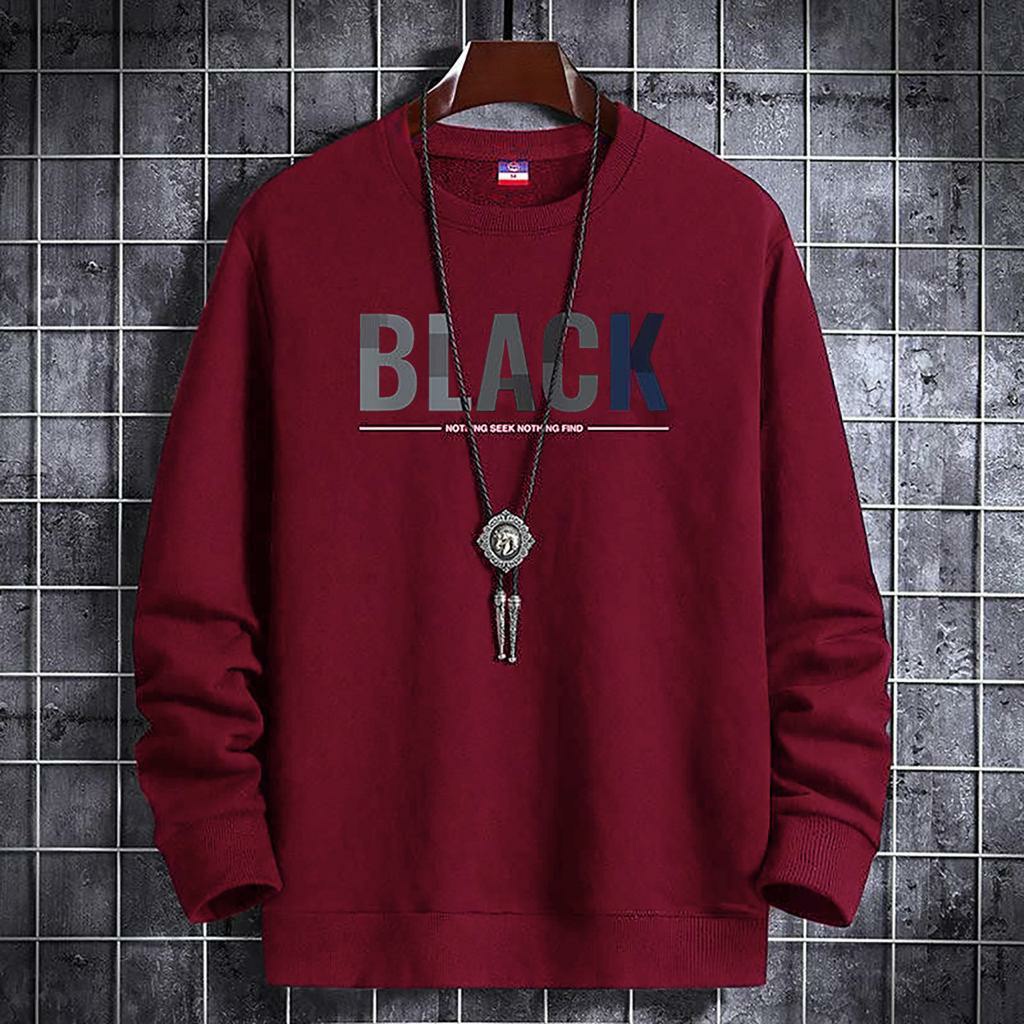 BISA COD-BAJU SWEATER BLACK/SWEATER TERLARIS/SWEATER PRIA DAN WANITA BISA PAKAI/SWEATER KEKINIAN