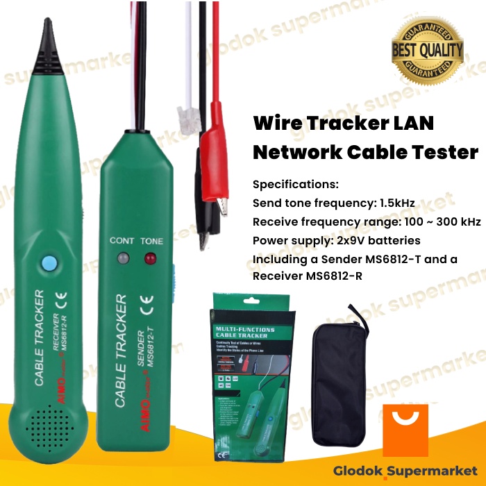 Network Cable Tester Telephone Wire Tracker LAN Network Cable Tester for UTP STP RJ45 RJ11 Line Finding Test MS6812