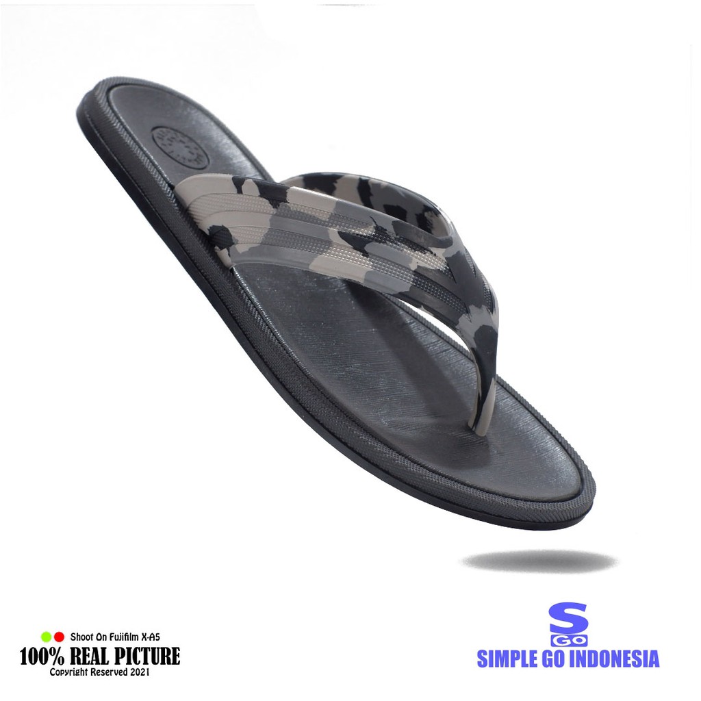 Barnett Reefpro -Sandal slide japit pria karet casual motif army | Sendal jepit cowok harian rumah tahan air 39-43