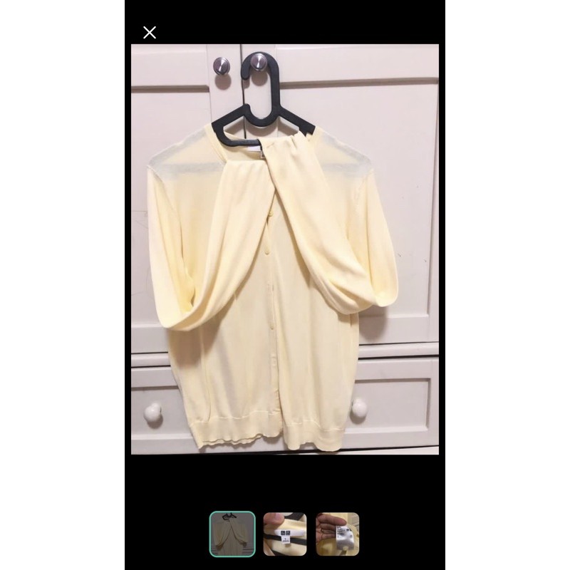 cardigan kuning uniqlo