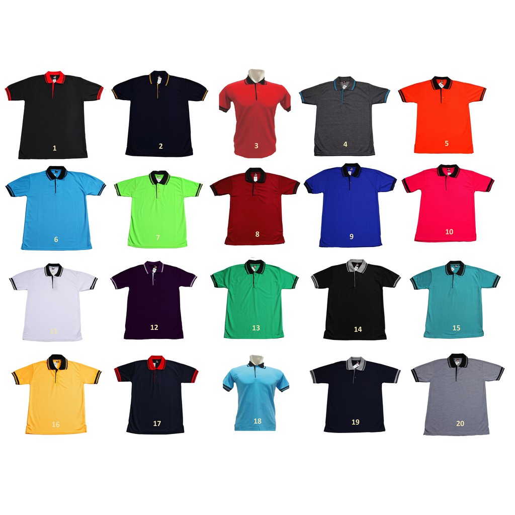 Kaos Polo Shirt Polos Berkerah Murah Berkualitas Biru Muda SMLXL