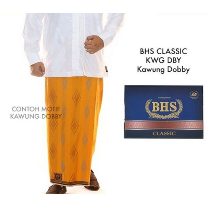 SARUNG TENUN BHS KAWUNG DOBBY CLASIC No 1 KWG 100℅ Original/Sarung Santri BHS CLASIC Tarbaru 2022 No