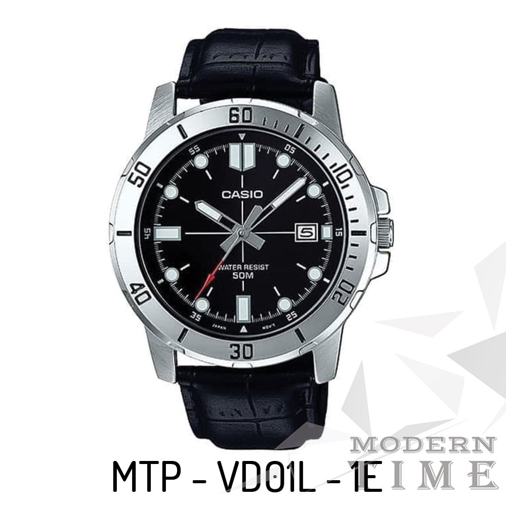 Casio Original MTP-VD01L Series (Jam Tangan Kulit Pria)