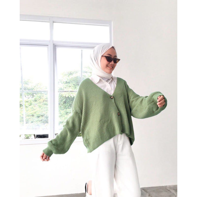 Cardigan Rajut Wanita Cardigan Oversize Premium Cardigan Kancing Crop Cardi Oversize