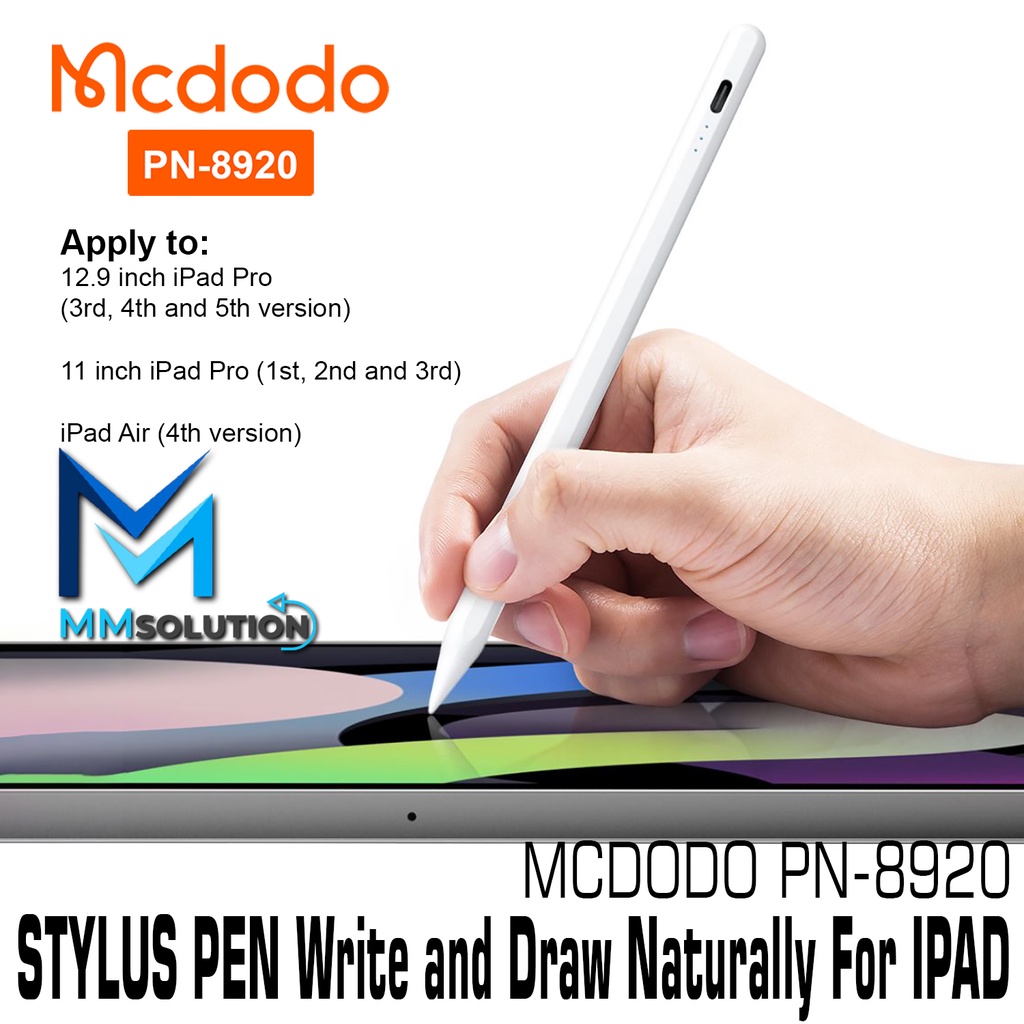 MCDODO PN-8920 Stylus S Pen iPad Pencil Apple Palm Rejection Stylus