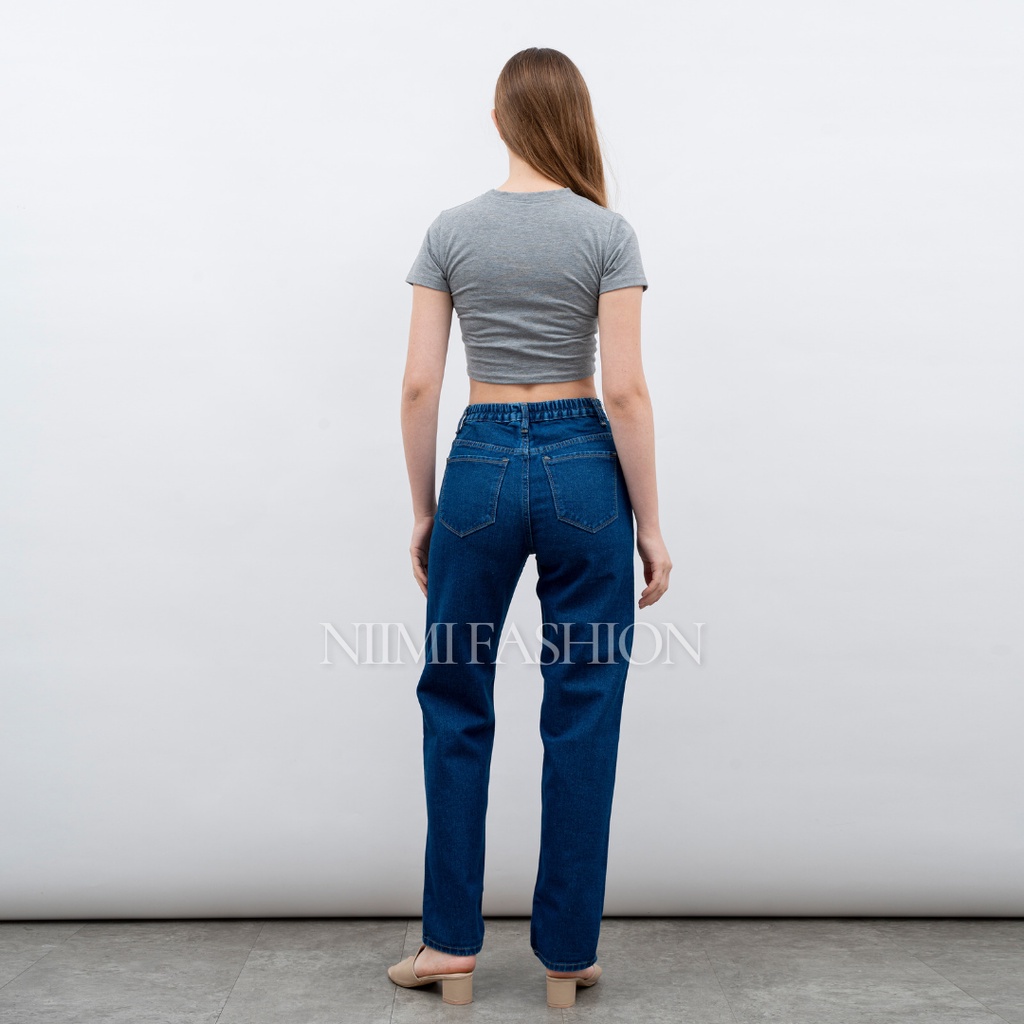 NIMI - Beyza Jeans Celana Baggy Jeans Wanita Celana Highwaist Mom Jeans Break Free