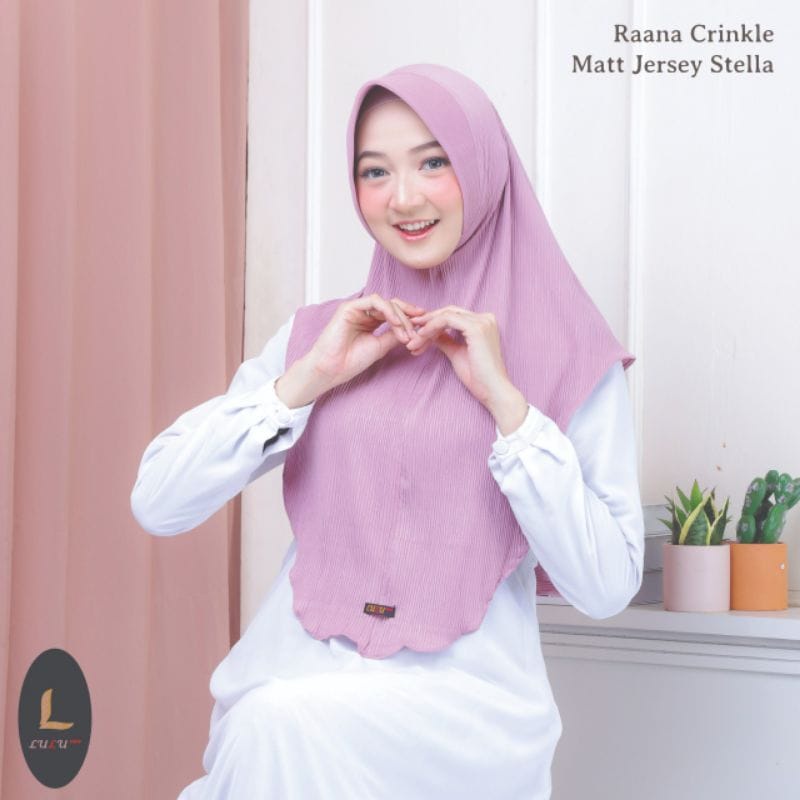 Terbaru Hijab Instan Raana Crinkle Lidi Ori Lulu