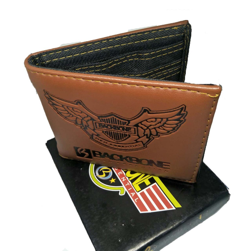 Dompet Pria Dompet Style Pria Dompet 3/4 Dompet Kulit Sintetis - Free Box