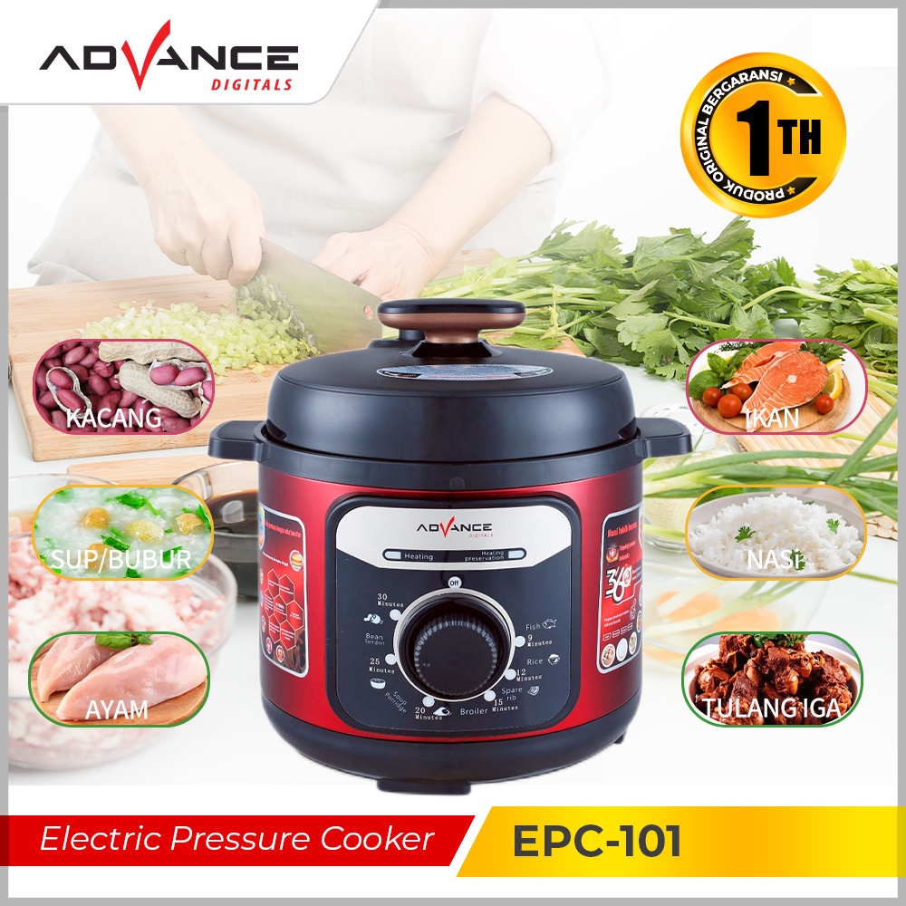 READY STOCK ADVANCE Pressure Cooker 4L Smart Magic Com EPC101/201 Bisa Masak Nasi Garansi Resmi 1 tahun