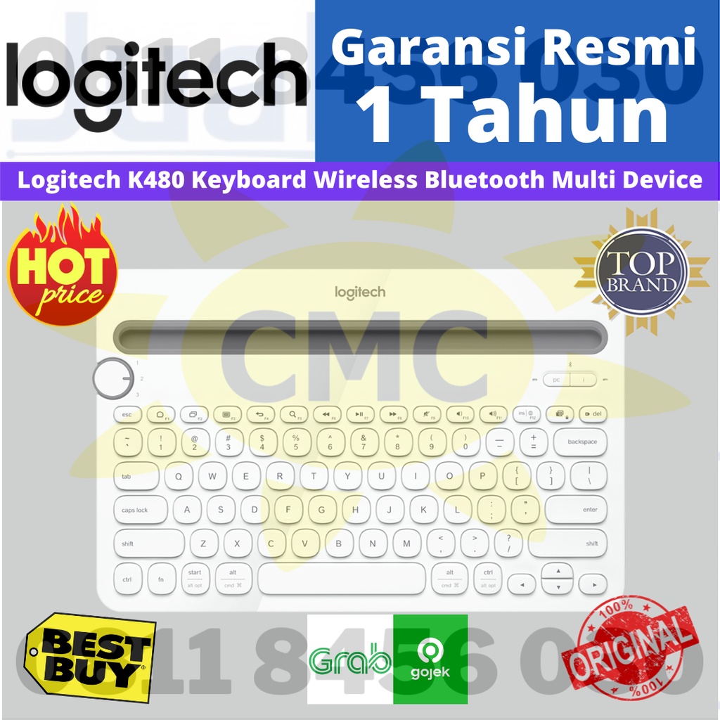 Logitech K480 K 480  Keyboard Wireless Bluetooth Multi Device