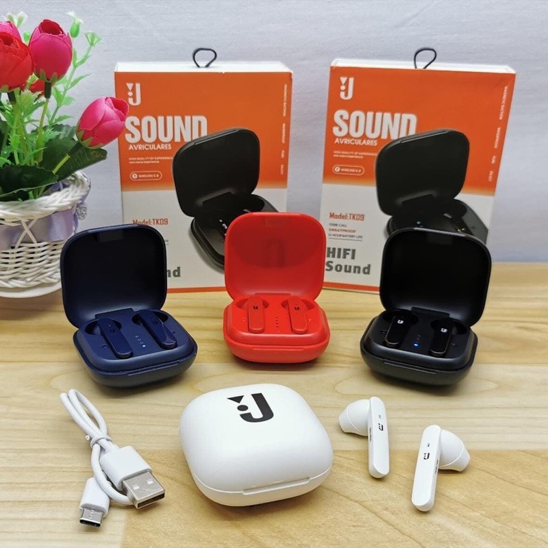 Headset Bluetooth Murah/Headset Bluetooth J TK-09 Wireless 5.0 / Handsfree Bluetooth TWS 04 Earphone