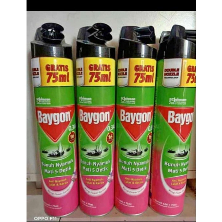 BAYGON AEROSOL 600 + 75 ML / BAYGON AEROSOL 675 ML FLOWER GARDEN