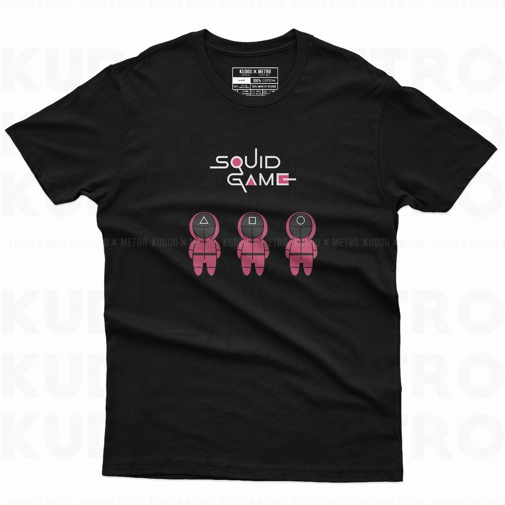 Kaos Sq*id Game Staff Chibi BLACK Ntflix korean Ready stock