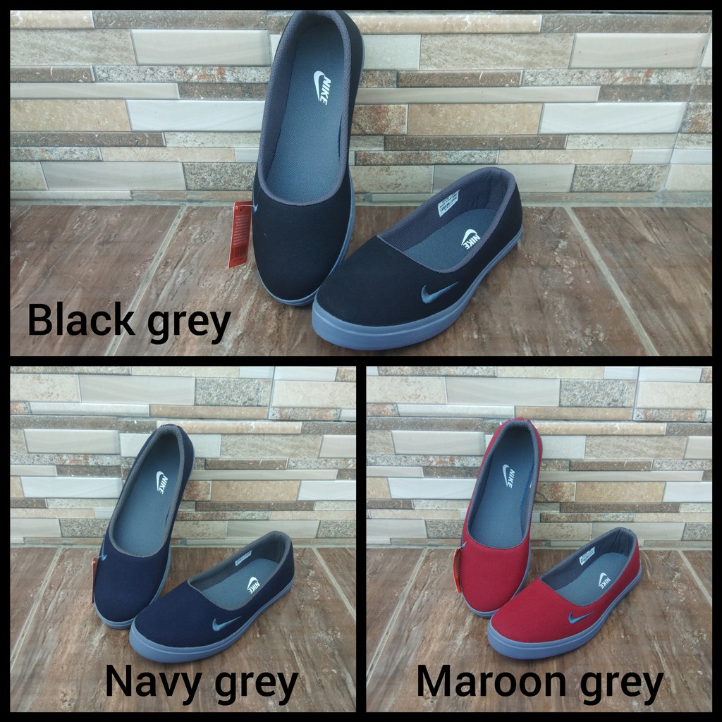 SEPATU WANITA SLIP ON 01 FOXING ABU TERLARIS BERKUALITAS.SEPATU KULIAH KERJA SANTAI SIMPLE DAN UNIK