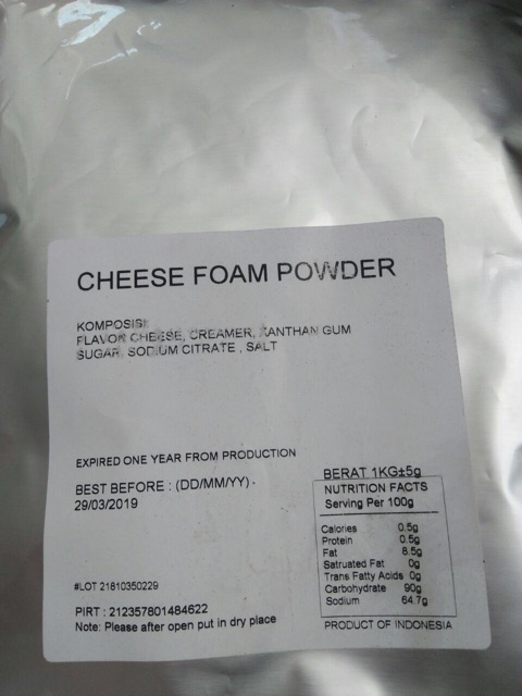 Cheese foam powder 250gr