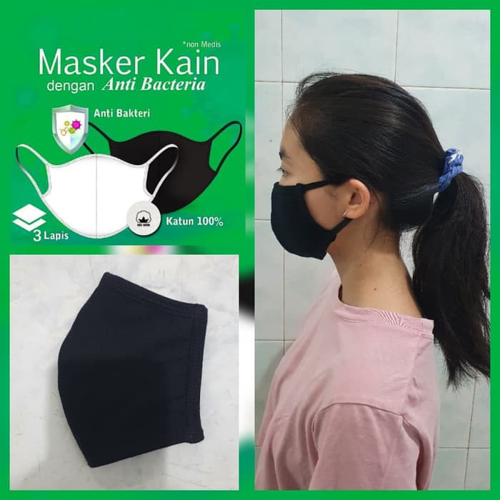 Masker Kain Non Medis 3Ply Premium Tebal Bisa Dicuci