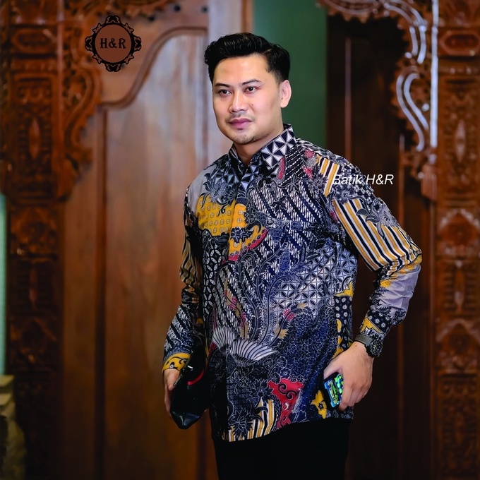 Baju Batik Pria Lengan Panjang Kemeja Batik Pria Batik Premium Kemeja Cowok Batik modern Baju Pria