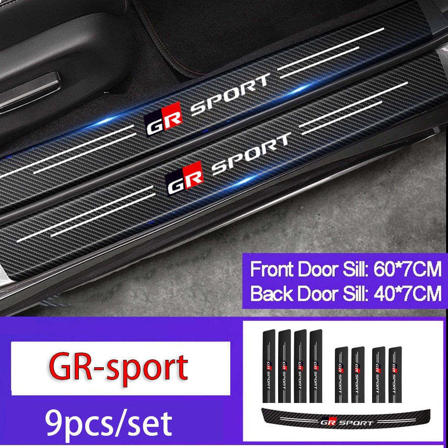 FORTUNER Stiker Pelindung Pintu Mobil Bahan Kulit Tebal Untuk Toyota GR sport VIos Yaris Corolla Cross Wish Revo CHR Avanza