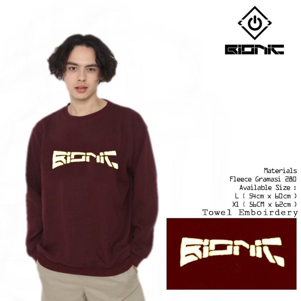 Jaket Sweater Crewneck BIONIC SERIES – Fashion Trendy Casual Unisex Good Brand Quality 99% Realpict