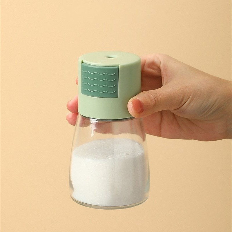 Botol Bumbu Dapur Bahan Kaca Ukuran 180ML Model Tekan Warna Acak
