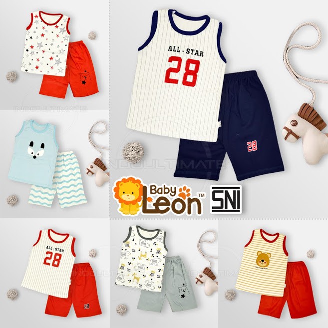 Setelan Kutung Bayi SNI BABY LEON (1-2 Tahun) baju anak Laki Laki Perempuan kaos singlet GY-06-12