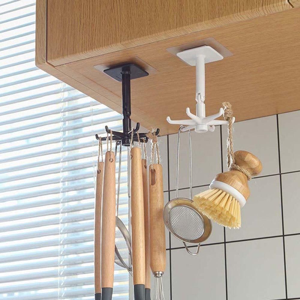 Nanas360° Rotating Coat Hanger Home Organizer Rak Sendok Rak Penyimpanan Gadget Dapur