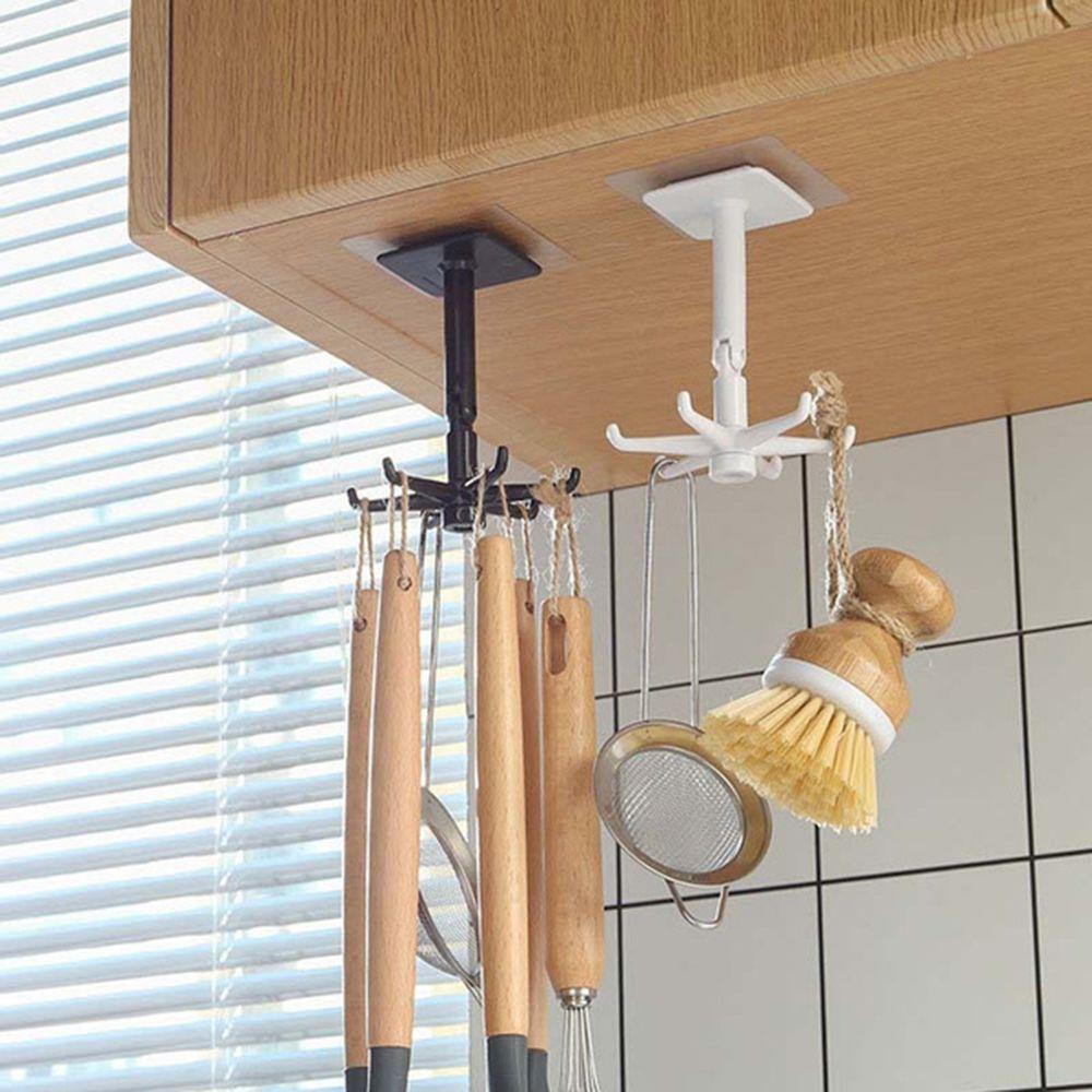 Nanas360° Rotating Coat Hanger Home Organizer Rak Sendok Rak Penyimpanan Gadget Dapur