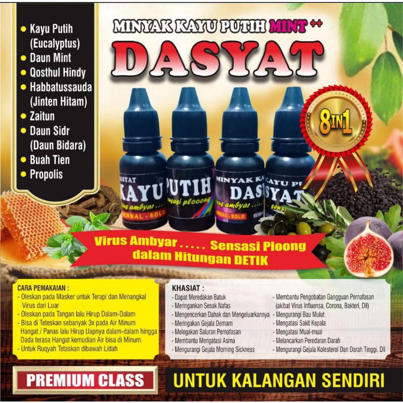 Minyak Kayu Putih Plus / Minyak Kayu Putih Dahsyat Plus 8in1 /kayu putih melegakan tenggorokan plong