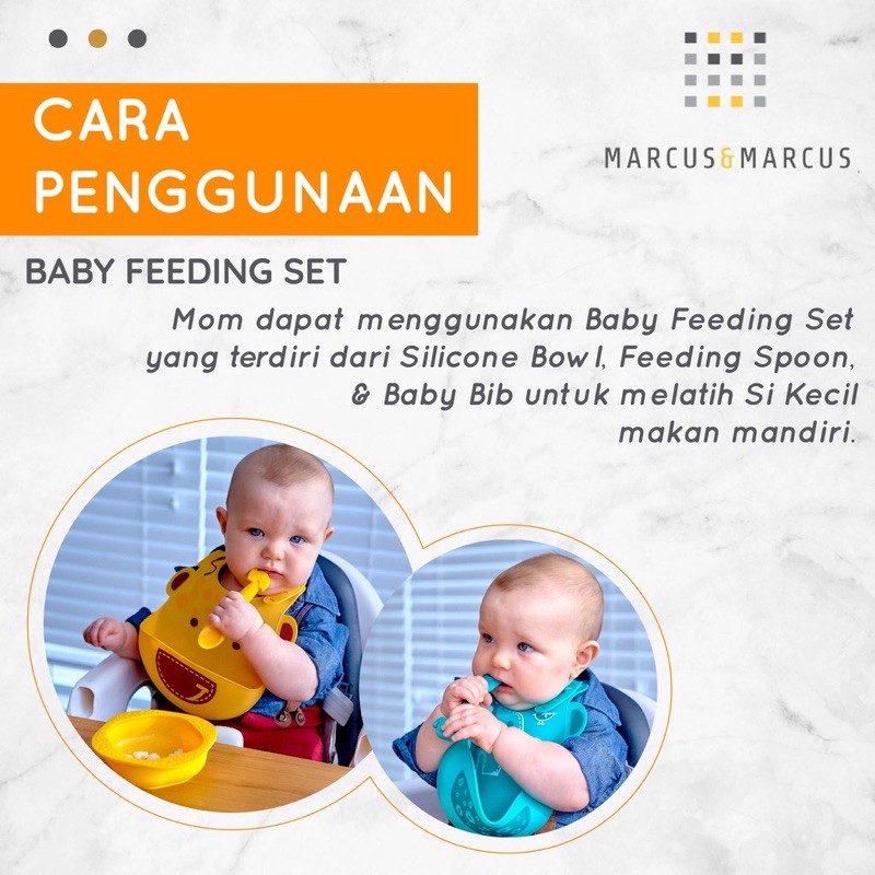 Marcus&amp;Marcus Baby Feeding Set - Set perlengkapan makan anak