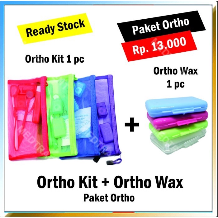 Paket Ortho isinya 1 Ortho Kit dan Ortho Wax