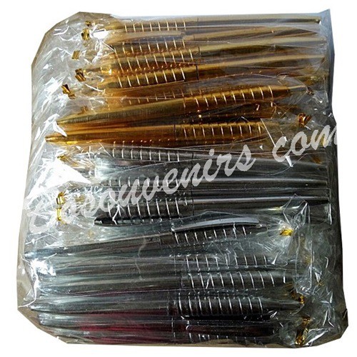 

souvenir pulpen perak emas