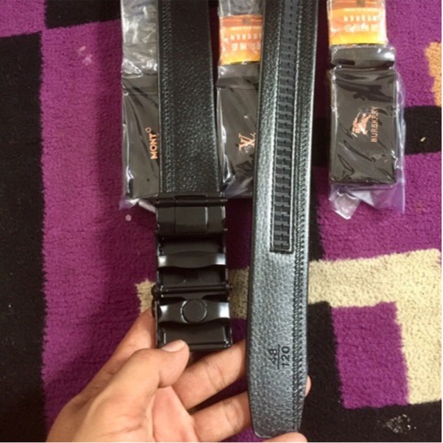 Ikat pinggang pria kulit sintetis pala rel otomatis #ikatpinggang #gesper #gesperpria #manbelt