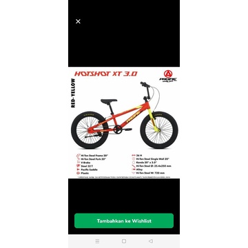 Sepeda BMX Pacific Hotshot XT 3.0 20Inch Ban Jumbo