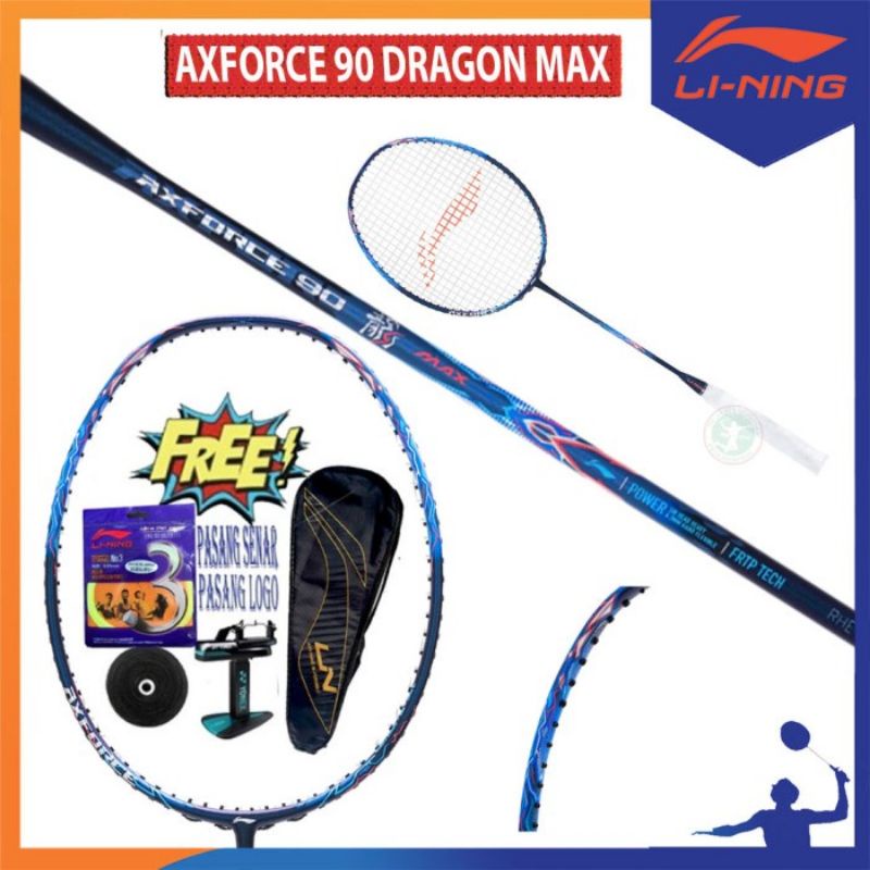 Raket Badminton LINING AXFORCE / AX FORCE 90 MAX DRAGON 100% ORIGINAL