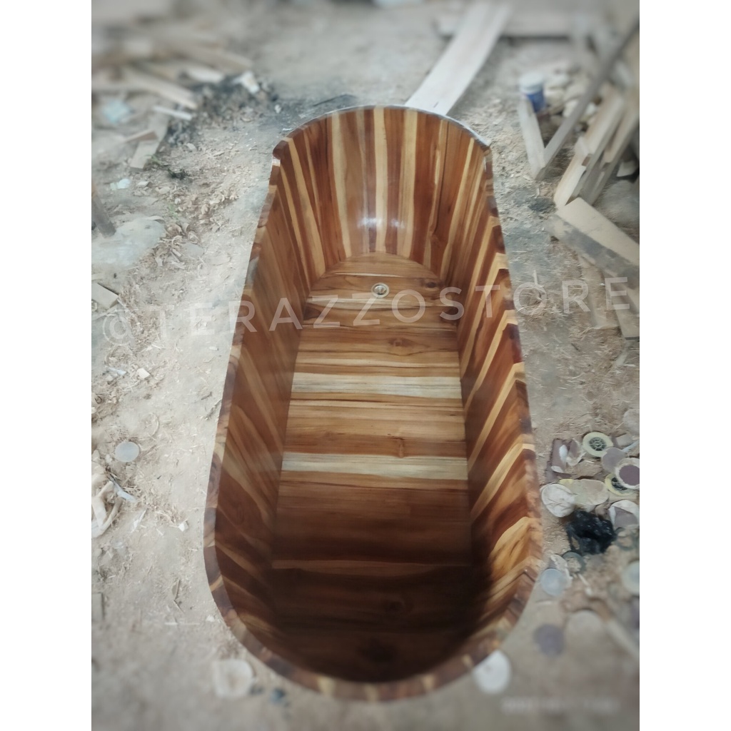 Jual Bathtub Kayu Jati Handmade Costum Shopee Indonesia