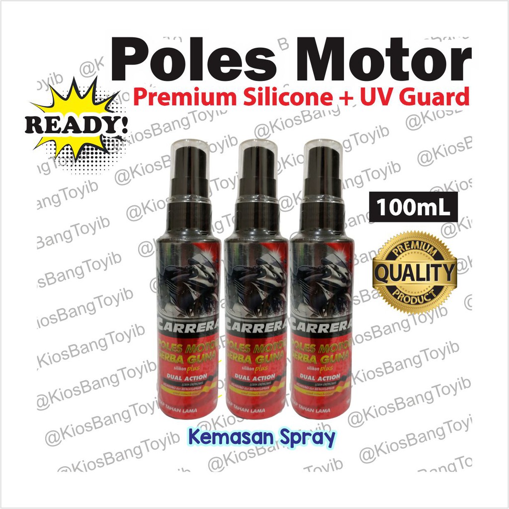 Poles Pengkilat Body Motor Serbaguna Spray Refill 100mL ★Carrera★